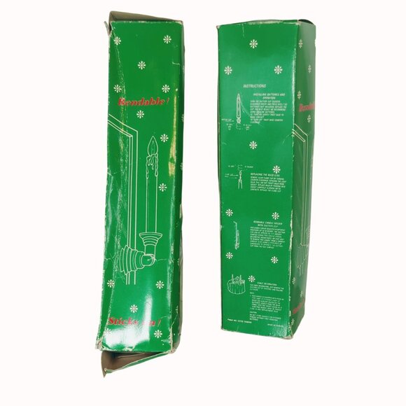 Vintage Holiday Bendable Battery Operated Candlelight Set With Silver Holders - Picture 2 of 5